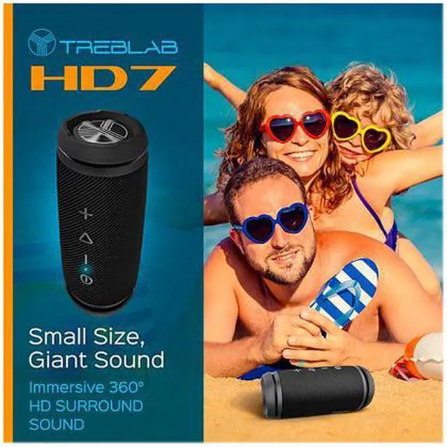 Alt view image 4 of 6 - TREBLAB HD7 Compact Bluetooth speaker with loud 360°HD sound