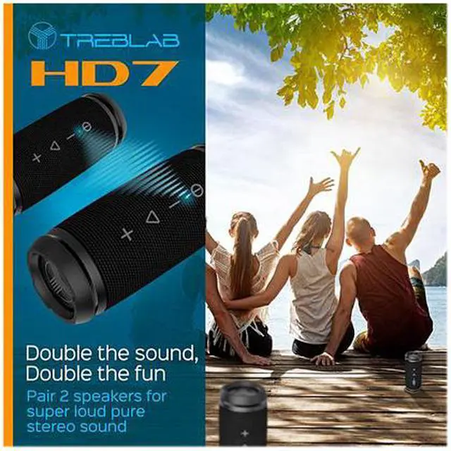 Alt view image 6 of 6 - TREBLAB HD7 Compact Bluetooth speaker with loud 360°HD sound