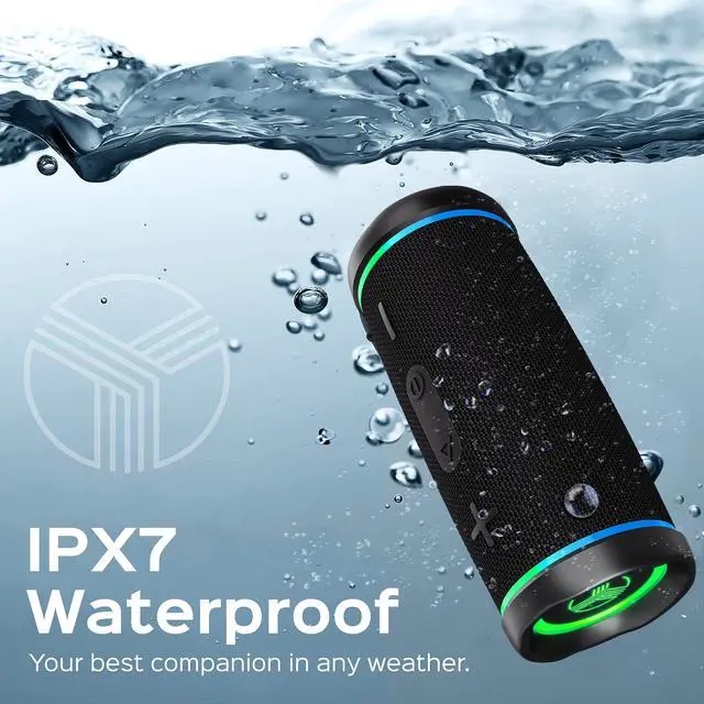 Alt view image 3 of 8 - TREBLAB HD77 - Ultra Premium Bluetooth Speaker - Loud 360° HD Surround Sound, Wireless Dual Pairing, 25W Stereo, Loud Bass, 20H Battery, IPX6 Waterproof, Sports Outdoor, Portable Blue Tooth
