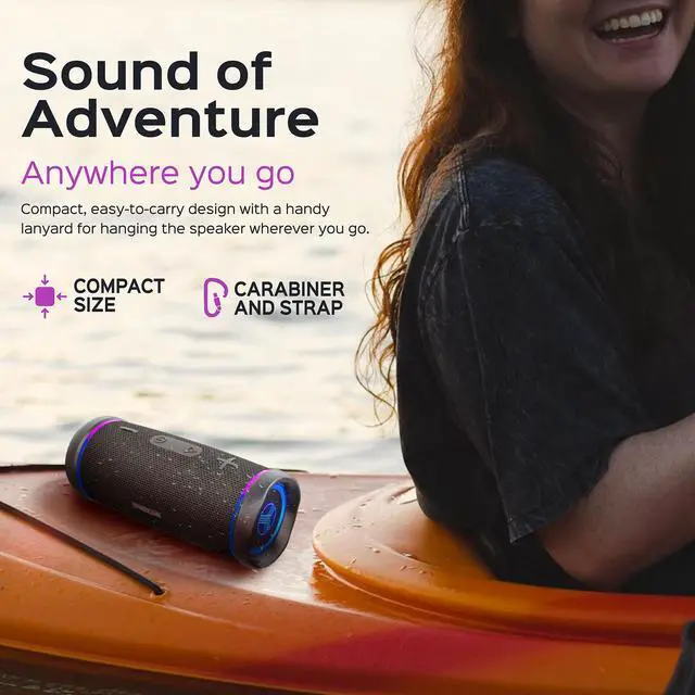 Alt view image 8 of 8 - TREBLAB HD77 - Ultra Premium Bluetooth Speaker - Loud 360° HD Surround Sound, Wireless Dual Pairing, 25W Stereo, Loud Bass, 20H Battery, IPX6 Waterproof, Sports Outdoor, Portable Blue Tooth
