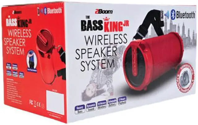 Alt view image 3 of 3 - 2Boom BX320R The Bass King Jr. Bluetooth Speaker System