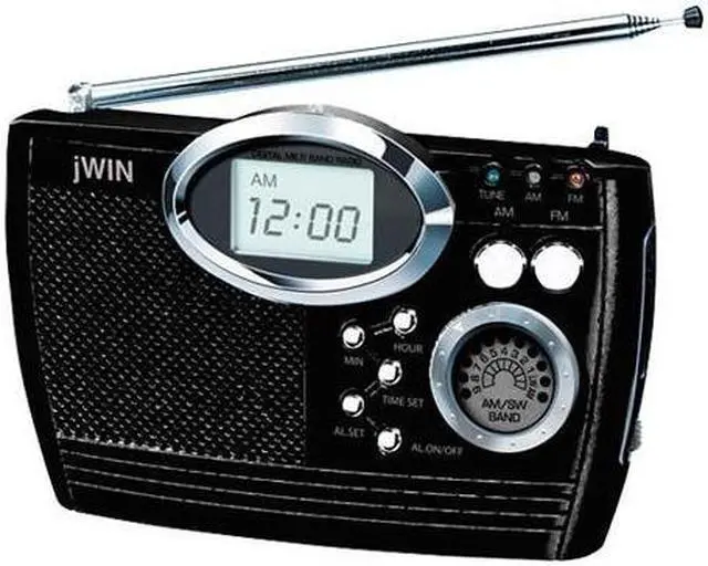 Main image of Jwin Multi Band Portable Radio with Alarm Clock JX-M17BLK