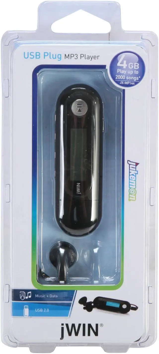 Alt view image 2 of 2 - Jwin Black 4GB MP3 Player JX-MP144
