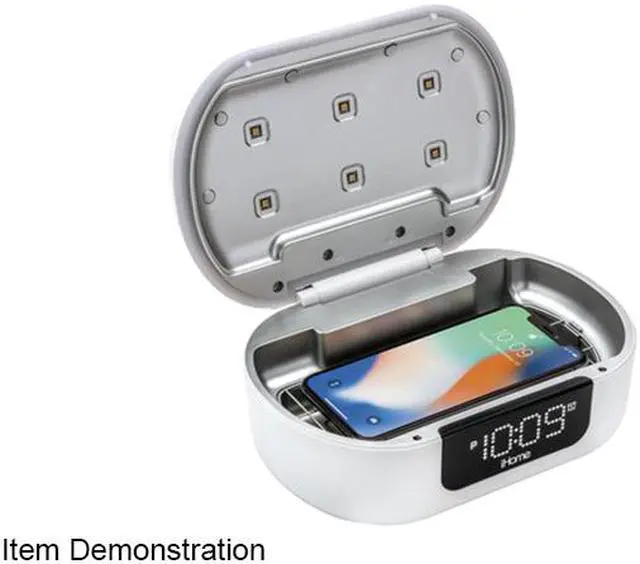 Alt view image 2 of 4 - iHome IUVBT1W POWERUVC PRO UV-C Sanitizer with Bluetooth Speaker and Dual USB Charging