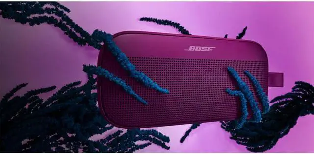 Alt view image 4 of 7 - Bose SoundLink Flex Bluetooth Speaker (2nd Gen) - Portable Outdoor Speaker with Hi-Fi Audio, Waterproof and Dustproof, USB-C, Up to 12 Hours Battery Life, Rosewood Mauve - Limited Edition Color
