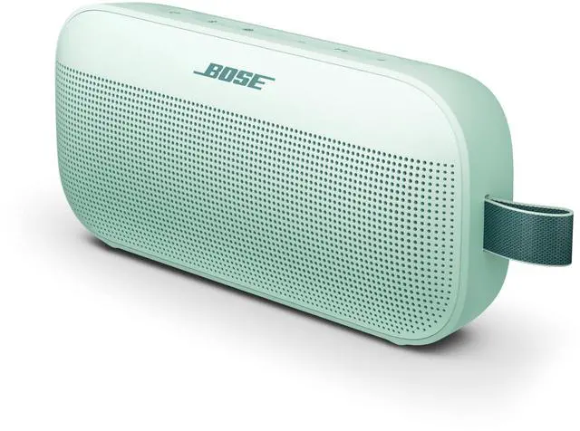 Alt view image 2 of 7 - Bose SoundLink Flex Bluetooth Speaker (2nd Gen) - Portable Outdoor Speaker with Hi-Fi Audio, Waterproof and Dustproof, USB-C, Up to 12 Hours Battery Life, Dewdrop Mint - Limited Edition Color