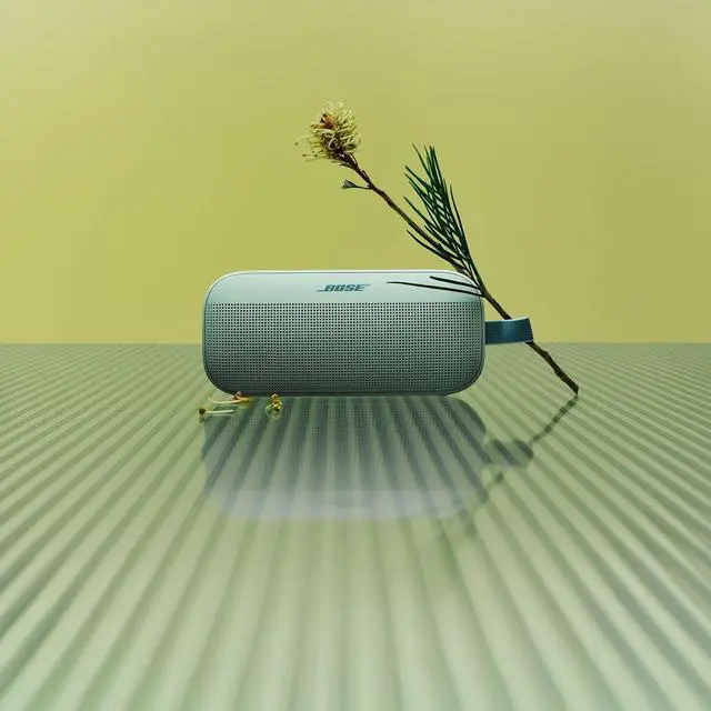 Alt view image 6 of 7 - Bose SoundLink Flex Bluetooth Speaker (2nd Gen) - Portable Outdoor Speaker with Hi-Fi Audio, Waterproof and Dustproof, USB-C, Up to 12 Hours Battery Life, Dewdrop Mint - Limited Edition Color