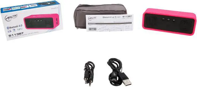 Alt view image 6 of 6 - Arctic Cooling S113BT Portable Bluetooth Speaker - Pink