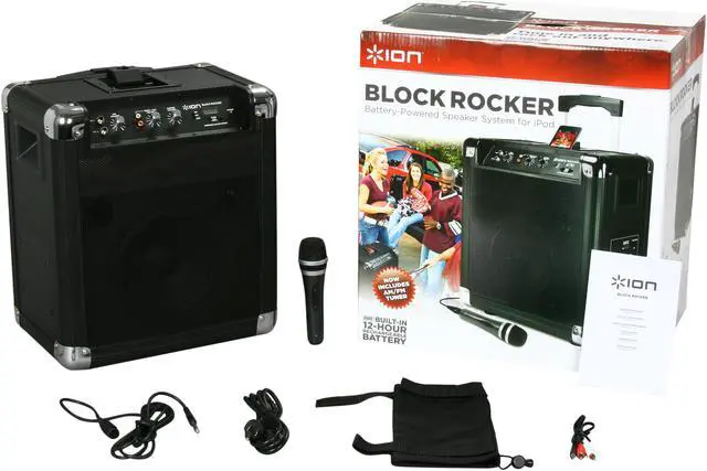 Alt view image 10 of 10 - ION BLOCK ROCKER AM/FM Portable Speaker System with Radio for iPod