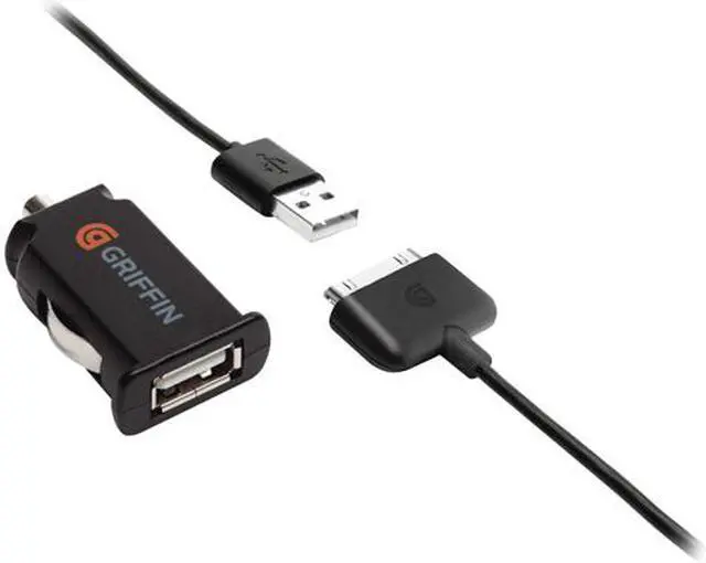 Main image of Griffin PowerJolt Flat Car Charger for iPad, iPhone and iPod (2A x 1 USB) GC23095
