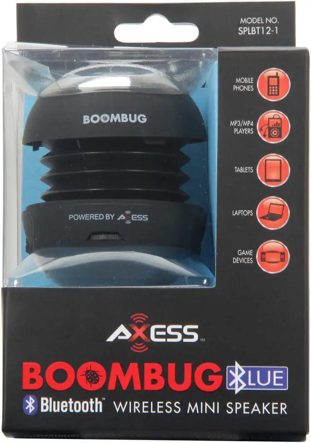 Alt view image 6 of 6 - Boombug Bluetooth Portable Mini Premium Speaker - SPLBT12-1, Black