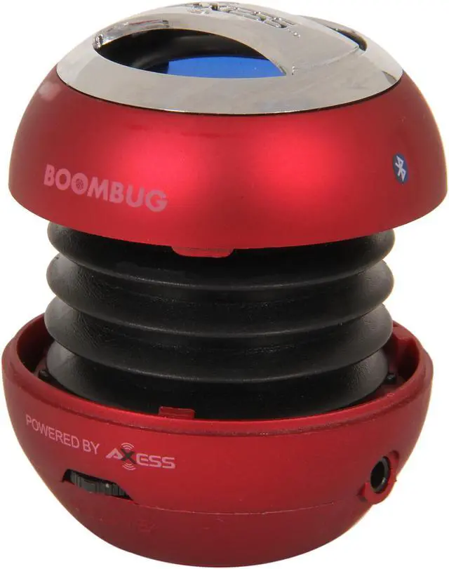 Main image of Boombug Bluetooth Portable Mini Premium Speaker - SPLBT12-3, Metallic Red