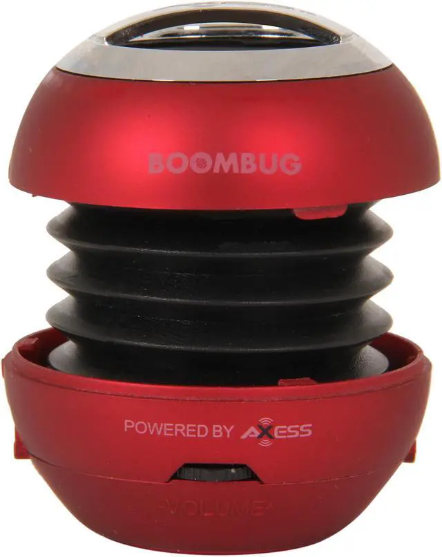 Alt view image 2 of 6 - Boombug Bluetooth Portable Mini Premium Speaker - SPLBT12-3, Metallic Red