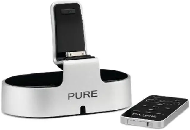 Pure i-20 Hi-Fi Quality Dock for iPod/iPhone, Silver/ Black VL