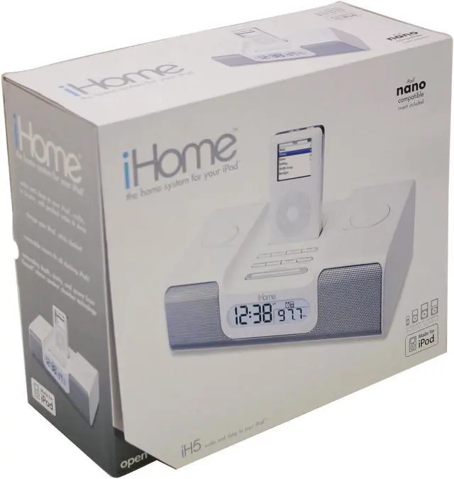 Alt view image 4 of 4 - iHome iPod Clock Radio White Model iH5W