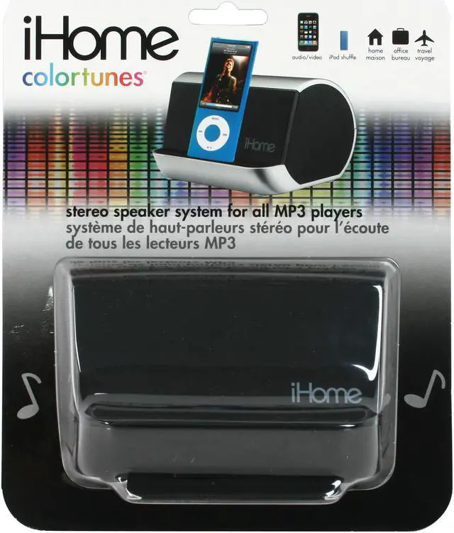 Alt view image 4 of 4 - iHome iHM9 Portable Stereo Speaker System for iPod /iPhone and MP3 Players (Black)