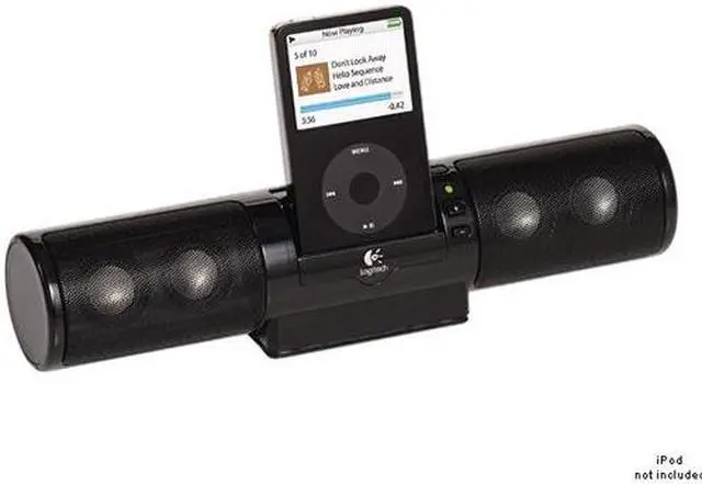 Alt view image 6 of 6 - Logitech mm32 Black Portable Speakers For iPod Model 970218-2403