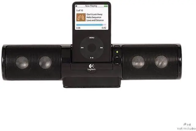 Alt view image 5 of 6 - Logitech mm32 Black Portable Speakers For iPod Model 970218-2403