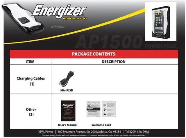 Alt view image 15 of 17 - Energizer - Protective Case w/ Built-in Battery for iPhone (AP1500)
