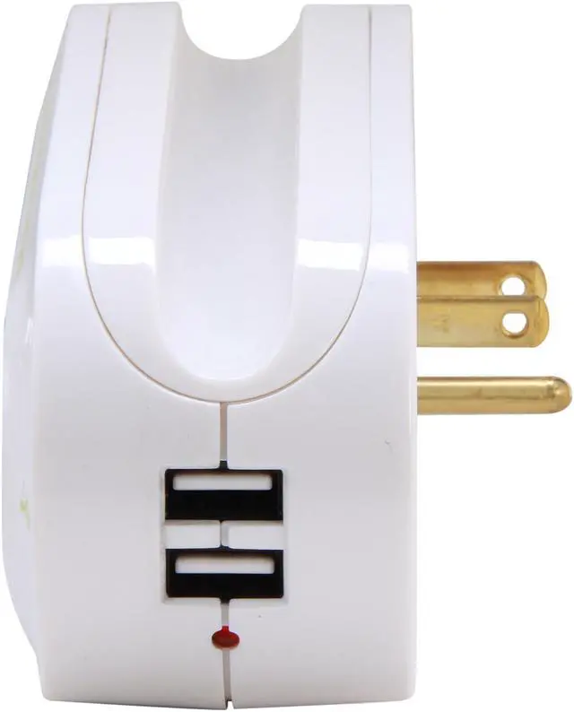 Alt view image 3 of 6 - RCA Travel Charger with Surge Protection PCHSTAT2R