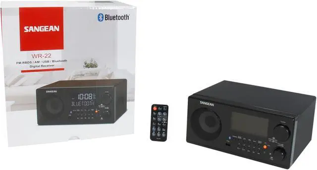Alt view image 5 of 5 - SANGEAN FM-RBDS / AM / USB / Bluetooth Digital Receiver WR-22BK