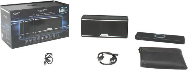 Alt view image 7 of 7 - Luxa2 GroovyW Bluetooth Speaker with Wireless Charging Station and APP - AD-SPK-PCXCBK-00