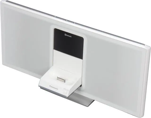 Alt view image 7 of 8 - Panasonic SC-HC05 Bluetooth iPod Speakers Dock. White