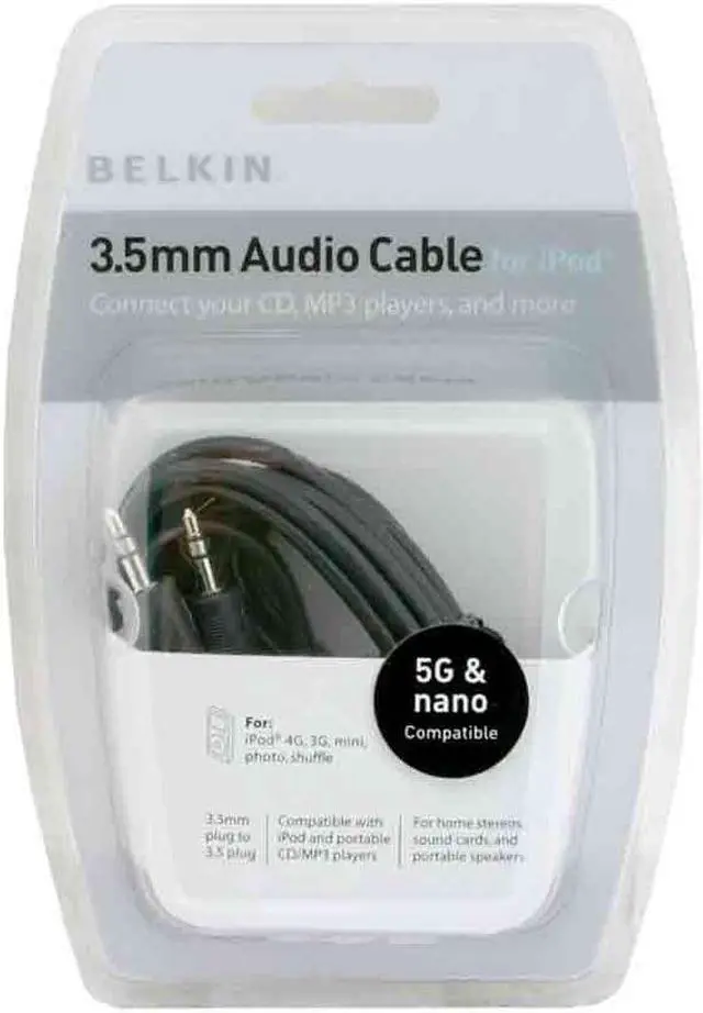 Alt view image 2 of 3 - Belkin 3.5mm Audio Cable for iPod F8V203-06-APL