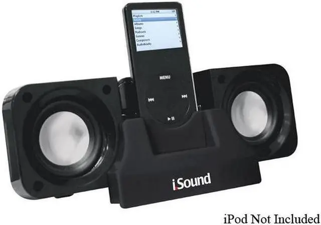 Main image of i.Sound i.Sound 2X Plus High Quality Black Portable Speaker System for iPod and iPod nano