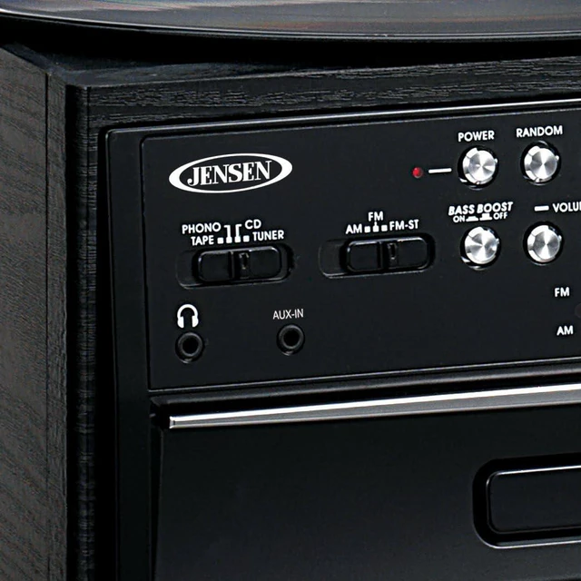 Alt view image 3 of 5 - Jensen JTA-475 3-Speed Stereo Turntable with CD System, Cassette and AM/FM Stereo Radio