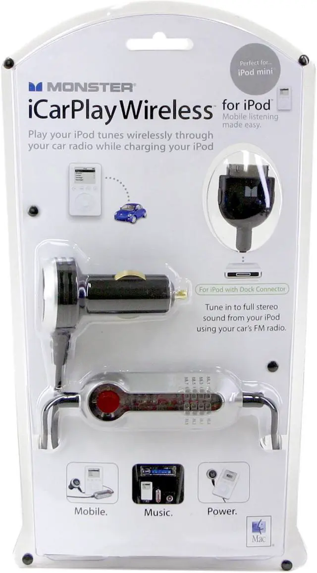 Alt view image 3 of 3 - Monster Cable iCarPlay Wireless - FM Transmitter for iPods with Dock Connection 126133