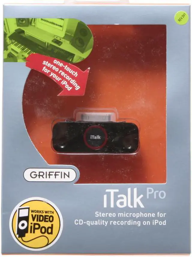 Alt view image 5 of 5 - GRIFFIN iTalk Pro Stereo Mic for iPod Model 9734-ITALK30-2