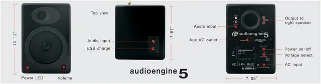 Alt view image 2 of 2 - audioengine Speaker System Model A5B