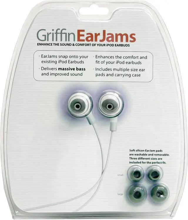 Alt view image 3 of 4 - GRIFFIN EarJams for iPod Earbuds w/ Carrying Case Included Model 4039-EJAM