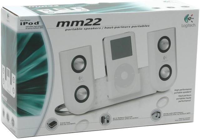 Alt view image 7 of 7 - Logitech mm22 2.0CH Portable Speakers for iPod Model 970159-0403