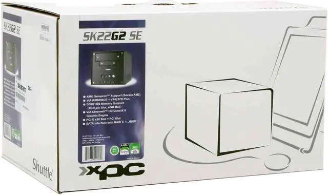 Alt view image 12 of 12 - Shuttle XPC SK22G2B AMD Socket AM2 VIA K8M890CE Barebone