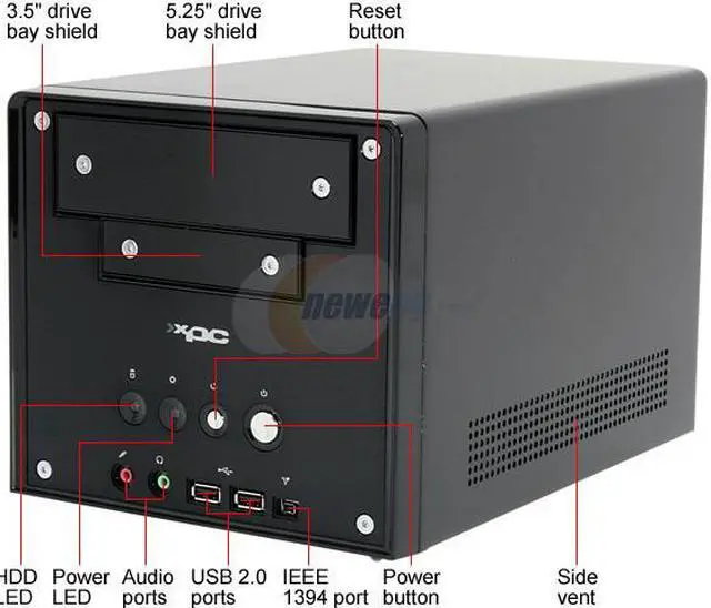 Alt view image 2 of 12 - Shuttle SD30G2B Intel Socket T(LGA775) Intel 945GC 65nm Small Form Factor Black XPC Barebone