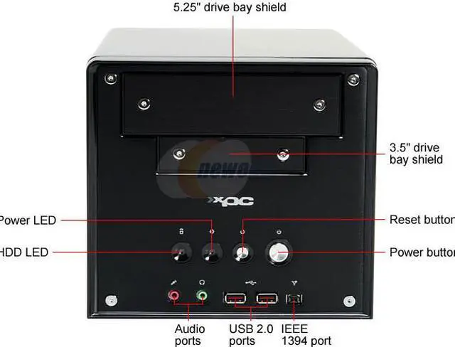 Alt view image 3 of 12 - Shuttle SD30G2B Intel Socket T(LGA775) Intel 945GC 65nm Small Form Factor Black XPC Barebone