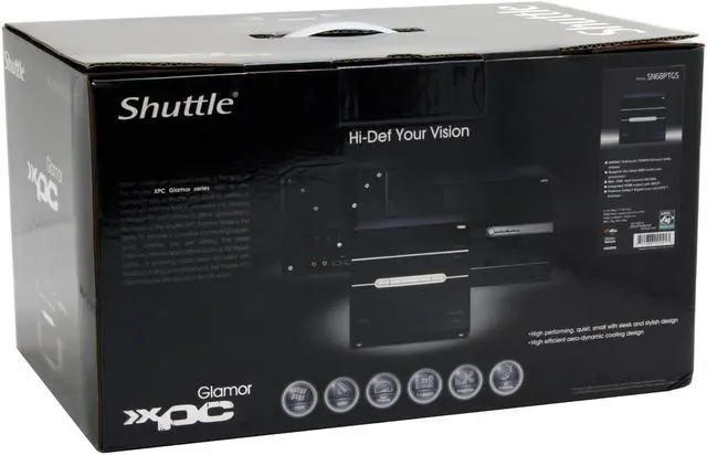 Alt view image 10 of 10 - Shuttle SN68PTG5 AMD Socket AM2 NVIDIA GeForce 7050PV 1 x HDMI Glamor small form factor Black Dualview XPC Barebone