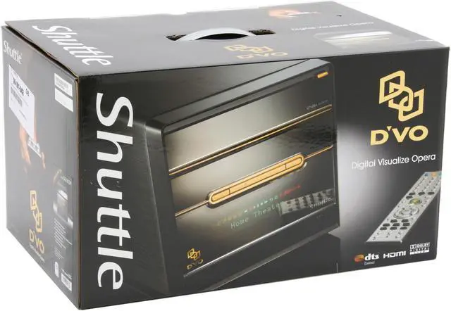Alt view image 16 of 16 - Shuttle SG33G5M Intel Socket T(LGA775) Intel G33 1 x HDMI Glamor small form factor black XPC Barebone with HDMI VFD display remote