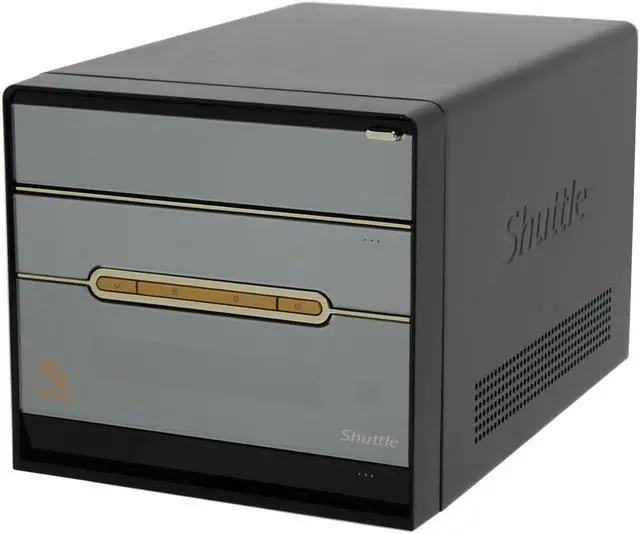 Alt view image 2 of 16 - Shuttle SG33G5M Intel Socket T(LGA775) Intel G33 1 x HDMI Glamor small form factor black XPC Barebone with HDMI VFD display remote