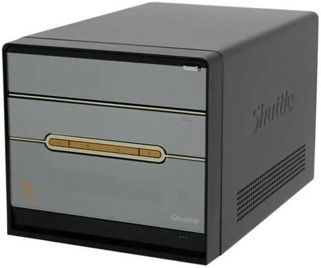 Alt view image 2 of 16 - Shuttle SG33G5M-Deluxe Intel Socket T(LGA775) Intel G33 1 x HDMI XPC Barebone with HDMI VFD display remote Bluetooth speedlink