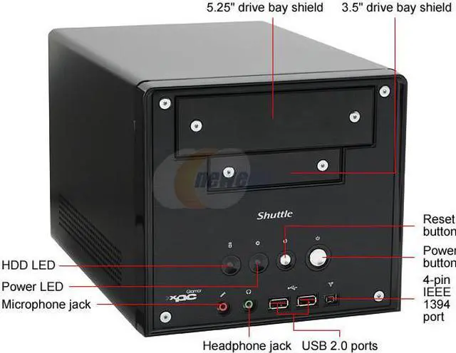 Alt view image 3 of 12 - Shuttle SN68SG2 AMD Socket AM2 NVIDIA GeForce 7025 XPC Barebone