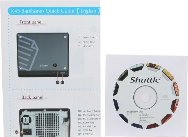 Alt view image 12 of 14 - Shuttle KPC K45-Red Intel Socket T(LGA775) Intel 945GC Barebone