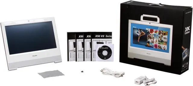 Alt view image 8 of 8 - Shuttle X50V2-01 Intel NM10 All-in-One PC Barebone