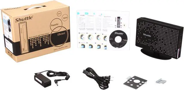 Alt view image 7 of 7 - Shuttle XS35V2 Intel NM10 Black Mini / Booksize Barebone System