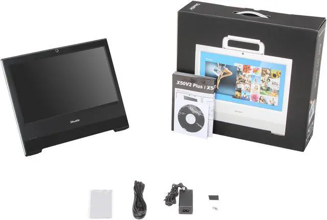 Alt view image 7 of 7 - Shuttle Barebone with Touchscreen X50V2-PLUS (BLACK) Intel Atom D525 (1.8GHz, Dual-Core) Intel Socket BGA559 Intel NM10 Intel GMA 3150