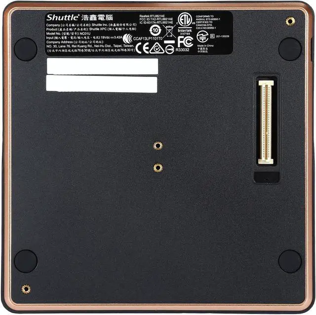 Alt view image 6 of 7 - Shuttle NC01U3 Black Mini / Booksize Barebone System