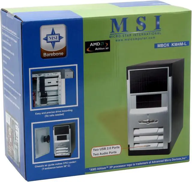 Alt view image 10 of 10 - MSI MBOX KM4M-L AMD Socket A(462) VIA KM400 Barebone