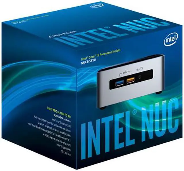 Alt view image 5 of 5 - Intel NUC (Next Unit of Computing) BOXNUC6I5SYH Aluminum and Plastic Mini / Booksize Barebone System